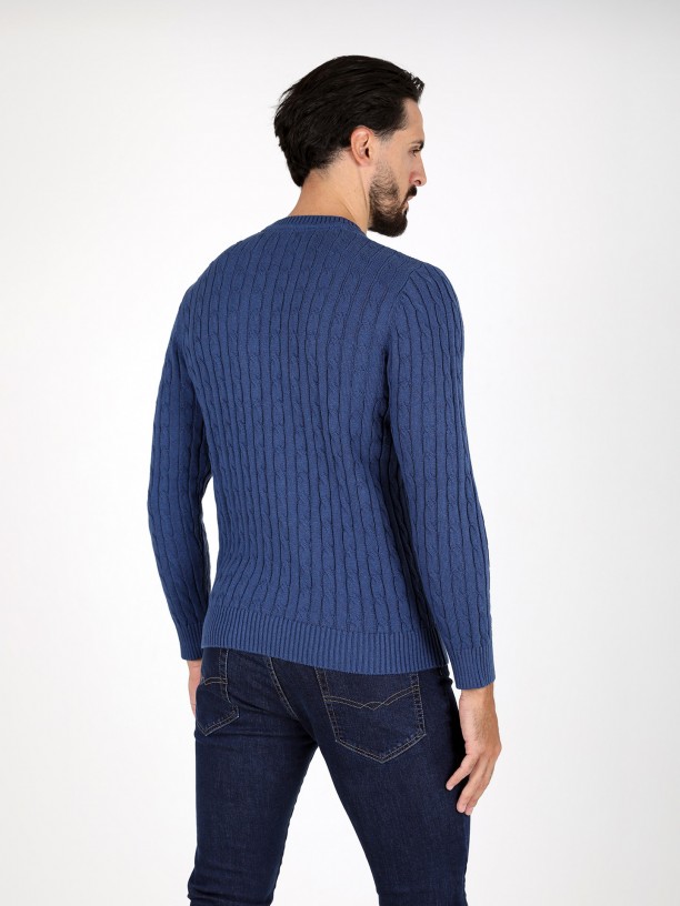 Cotton cable-knit sweater