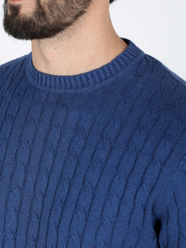 Cotton cable-knit sweater