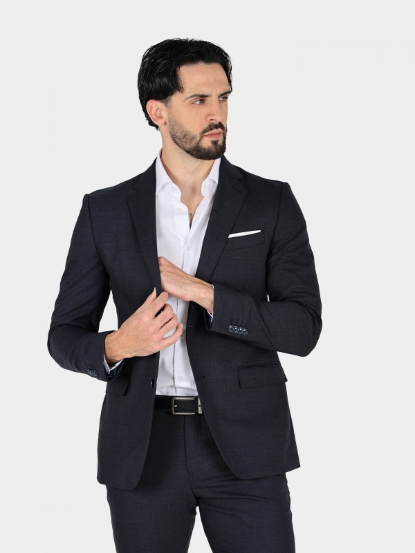 Regular fit micro pattern suit Regular fit micro pattern suit