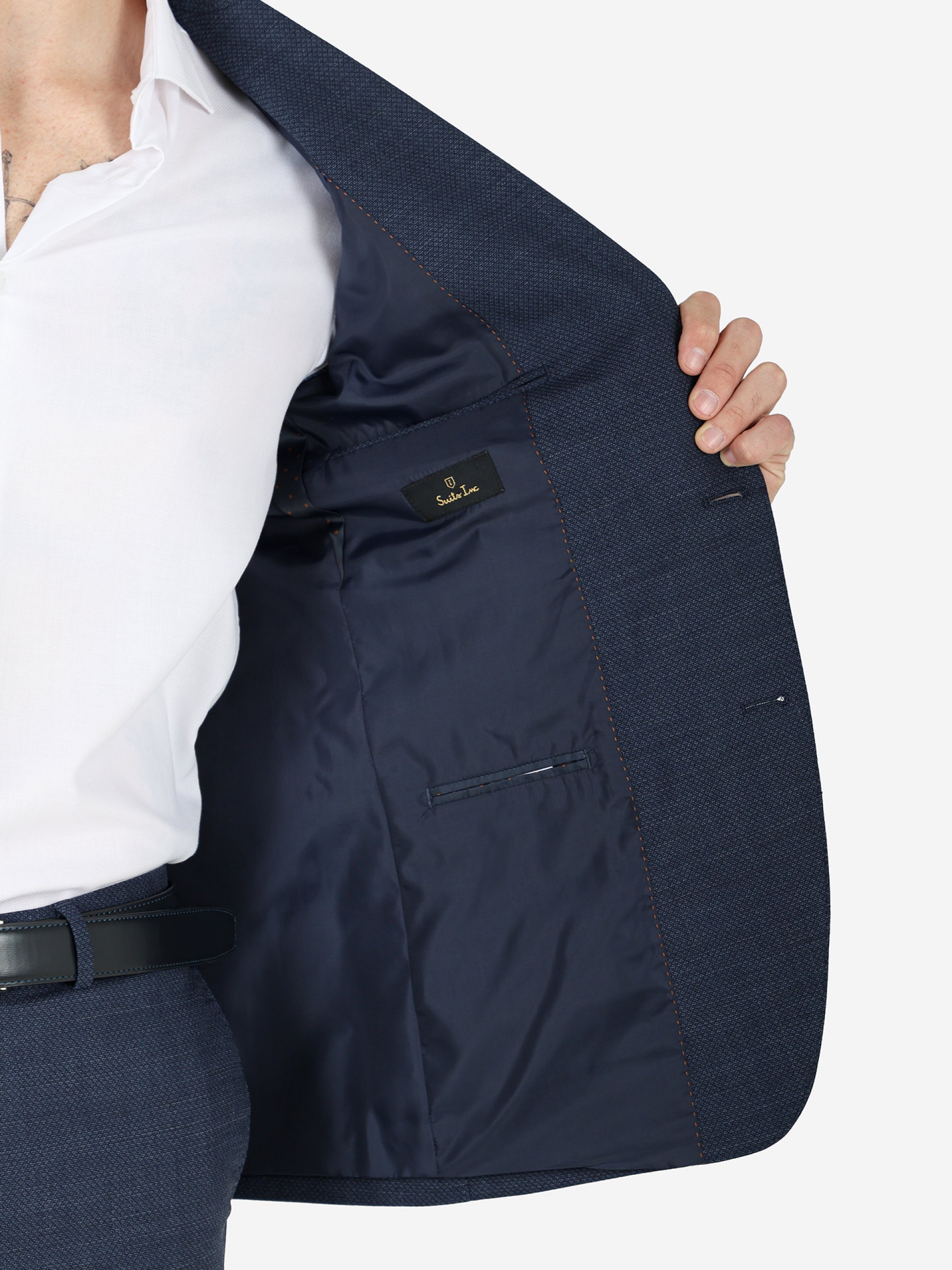 Regular fit micro pattern suit