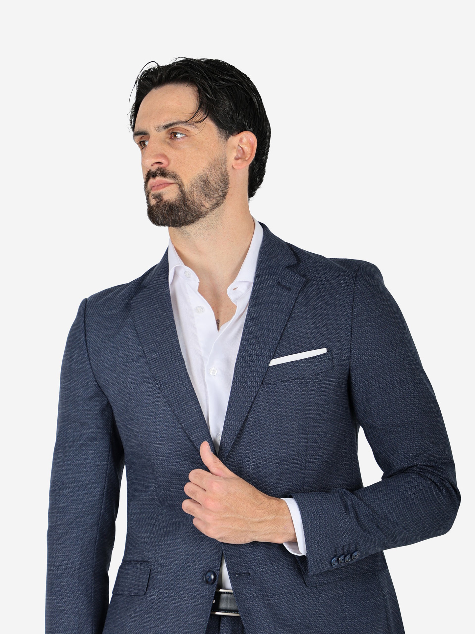 Regular fit micro pattern suit