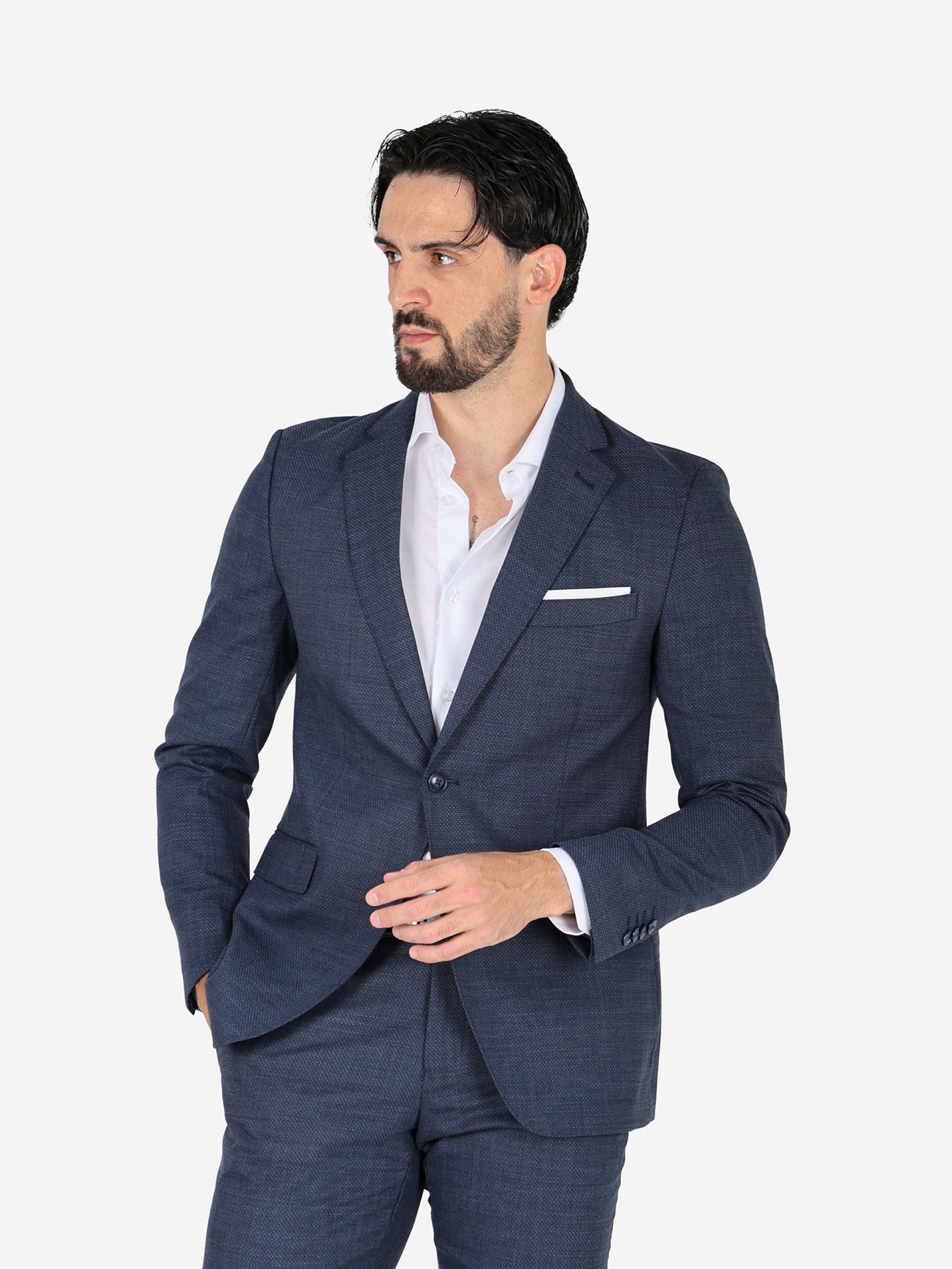 Regular fit micro pattern suit