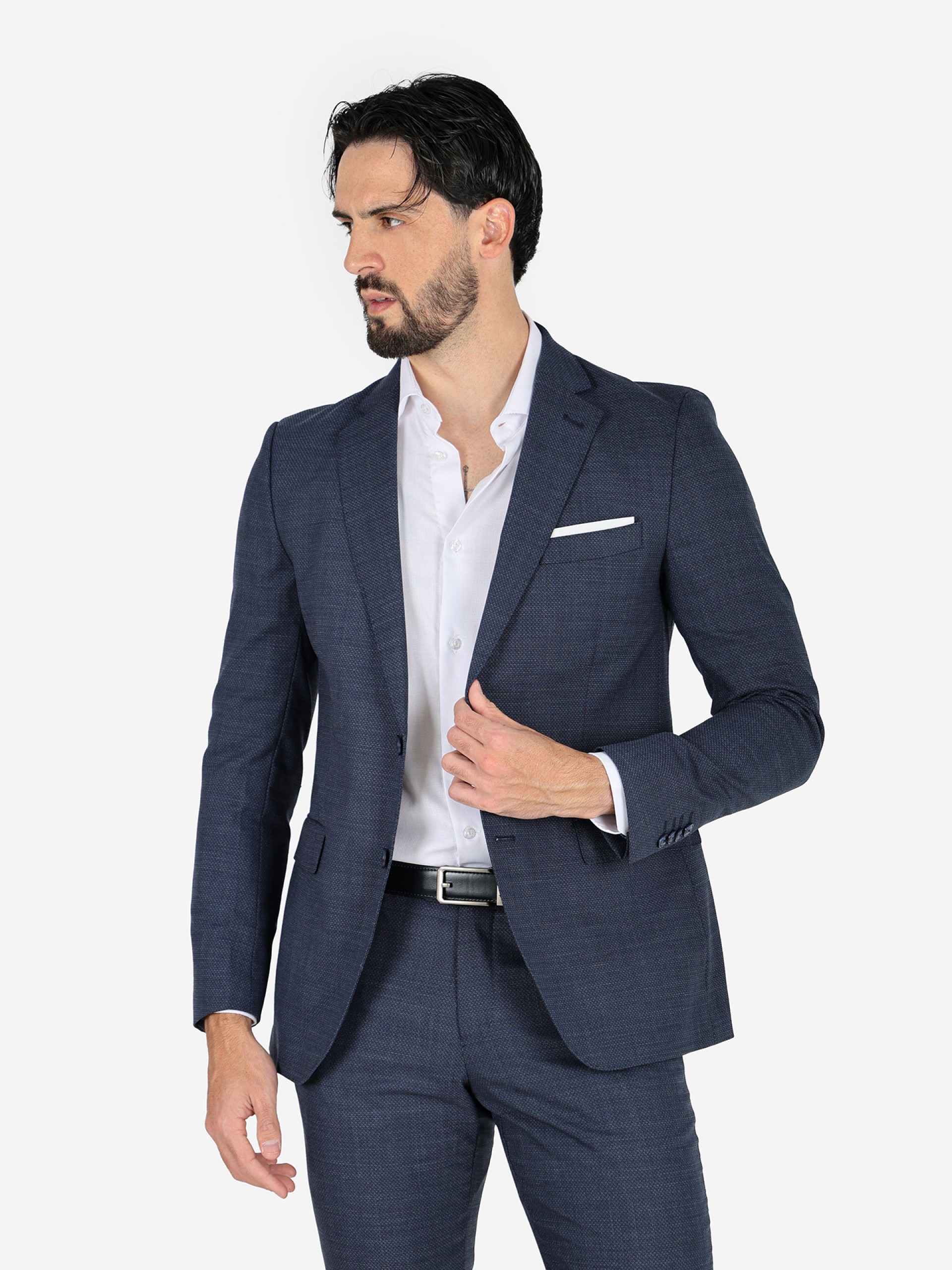 Regular fit micro pattern suit