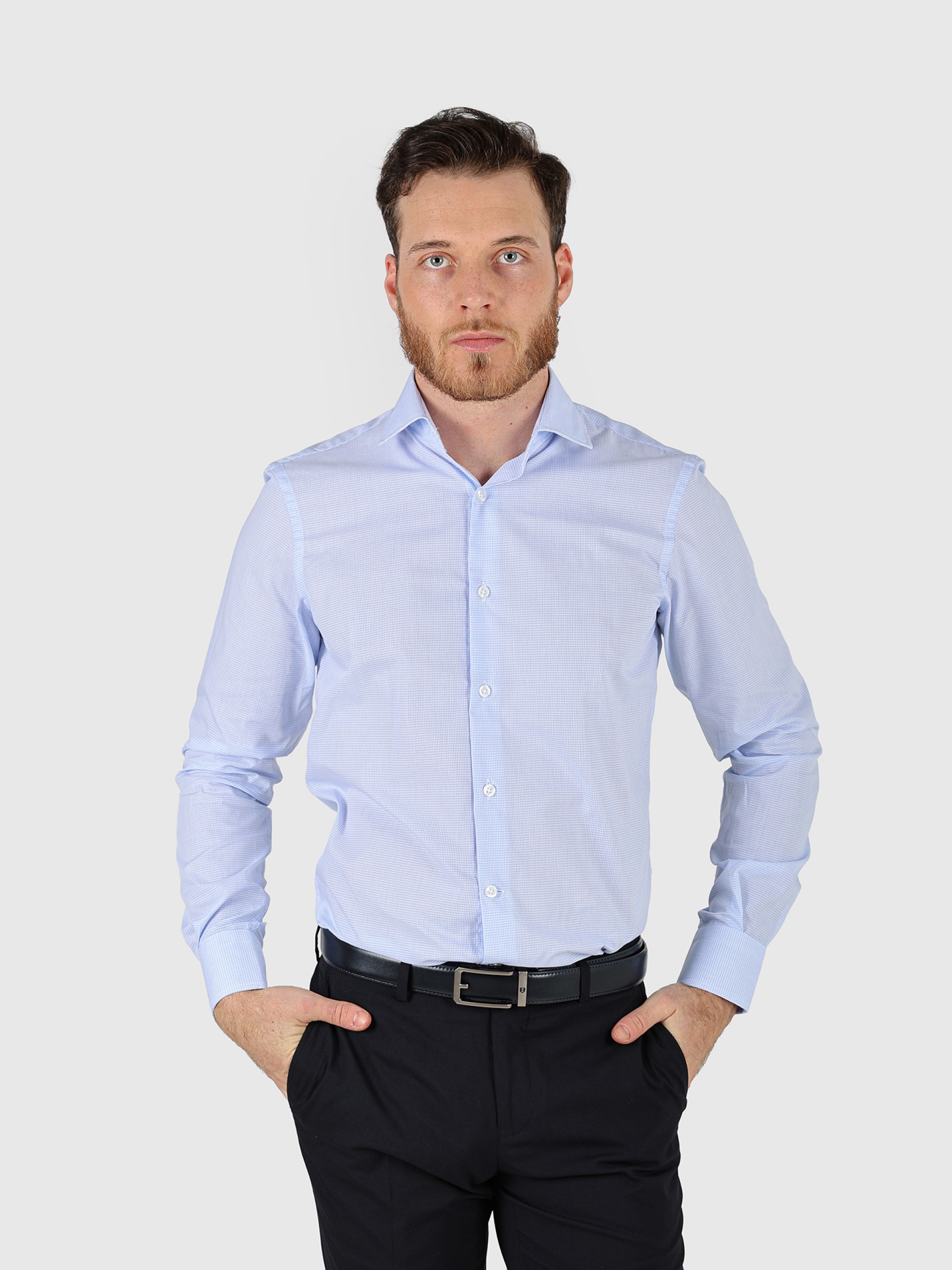 Camisa clássica micro estrutura