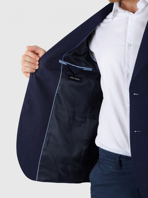 Structured linen cotton blazer