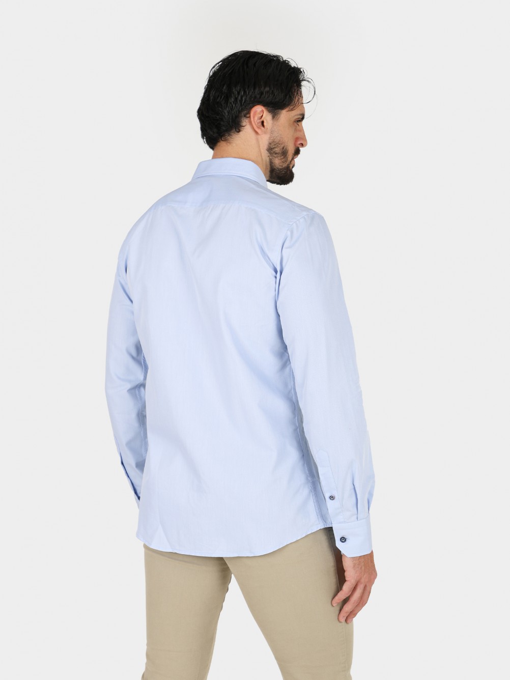 Camisa casual lisa regular fit