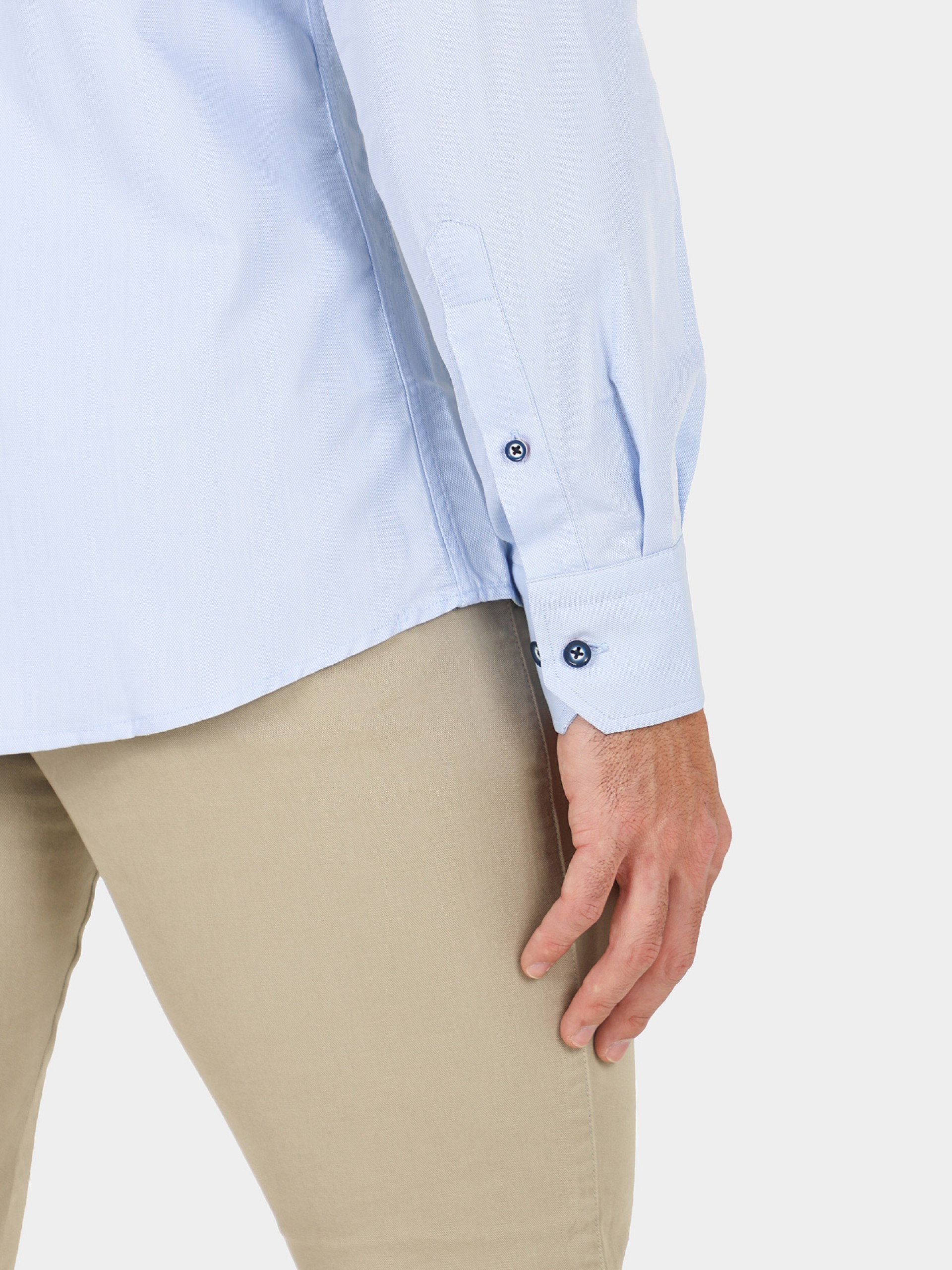 Camisa casual lisa regular fit