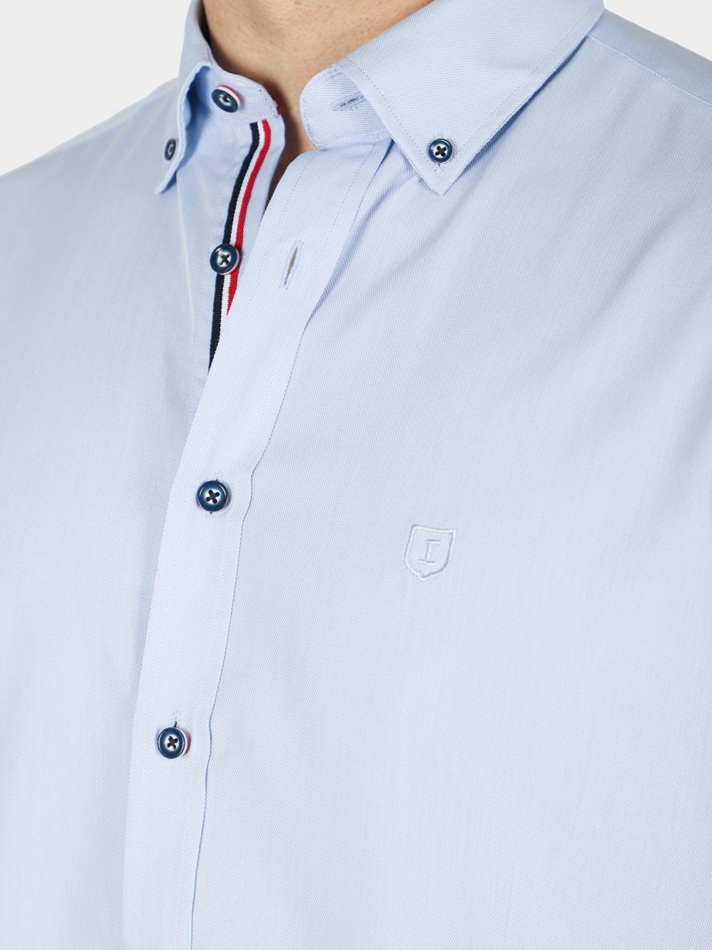 Camisa casual lisa regular fit
