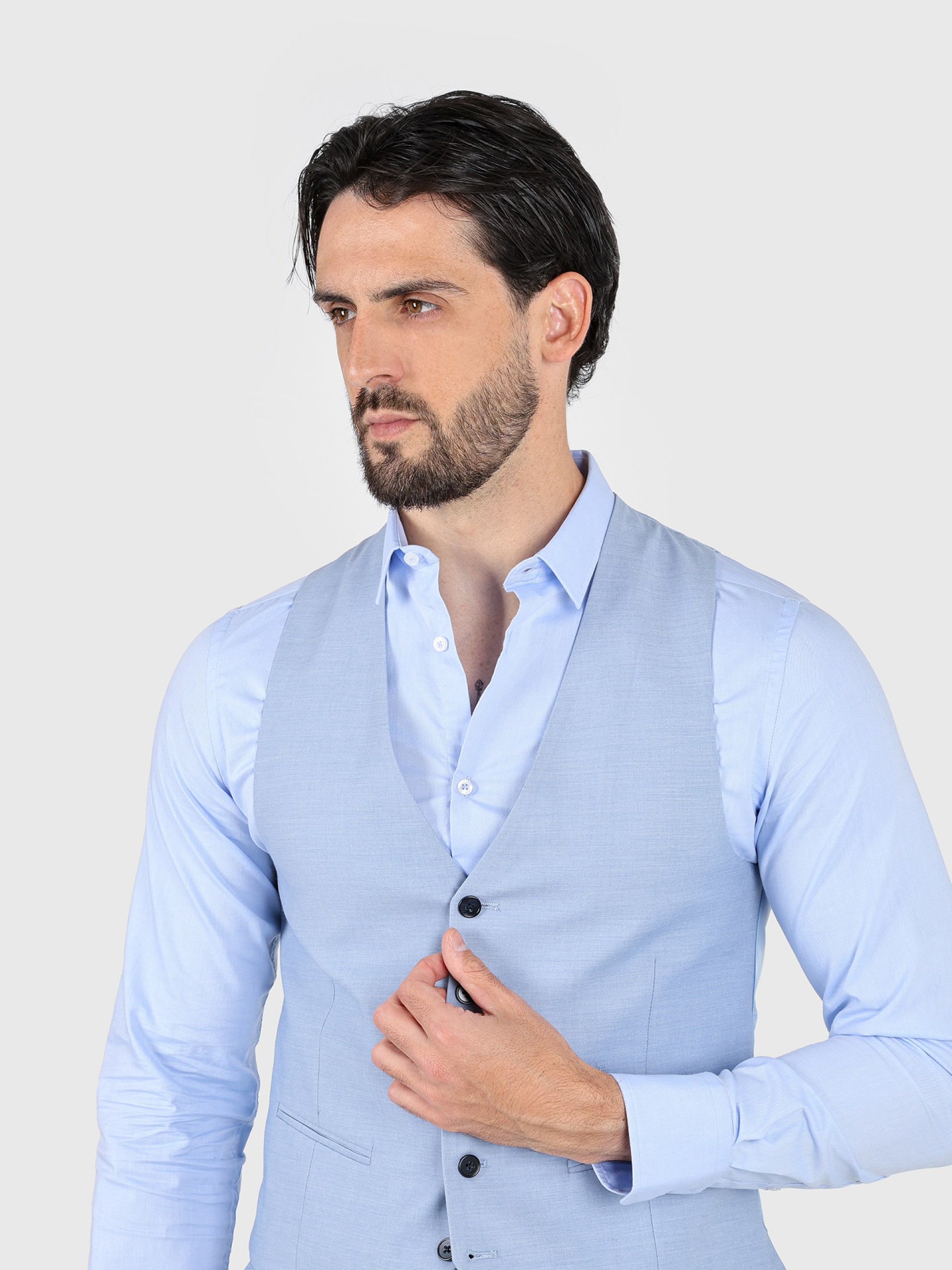 Colete clássico liso slim fit