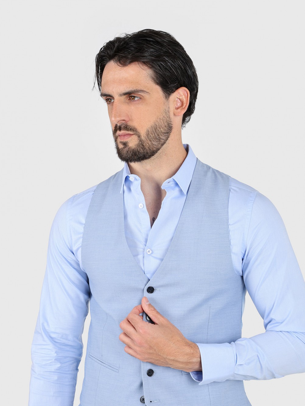 Colete cl�ssico liso slim fit