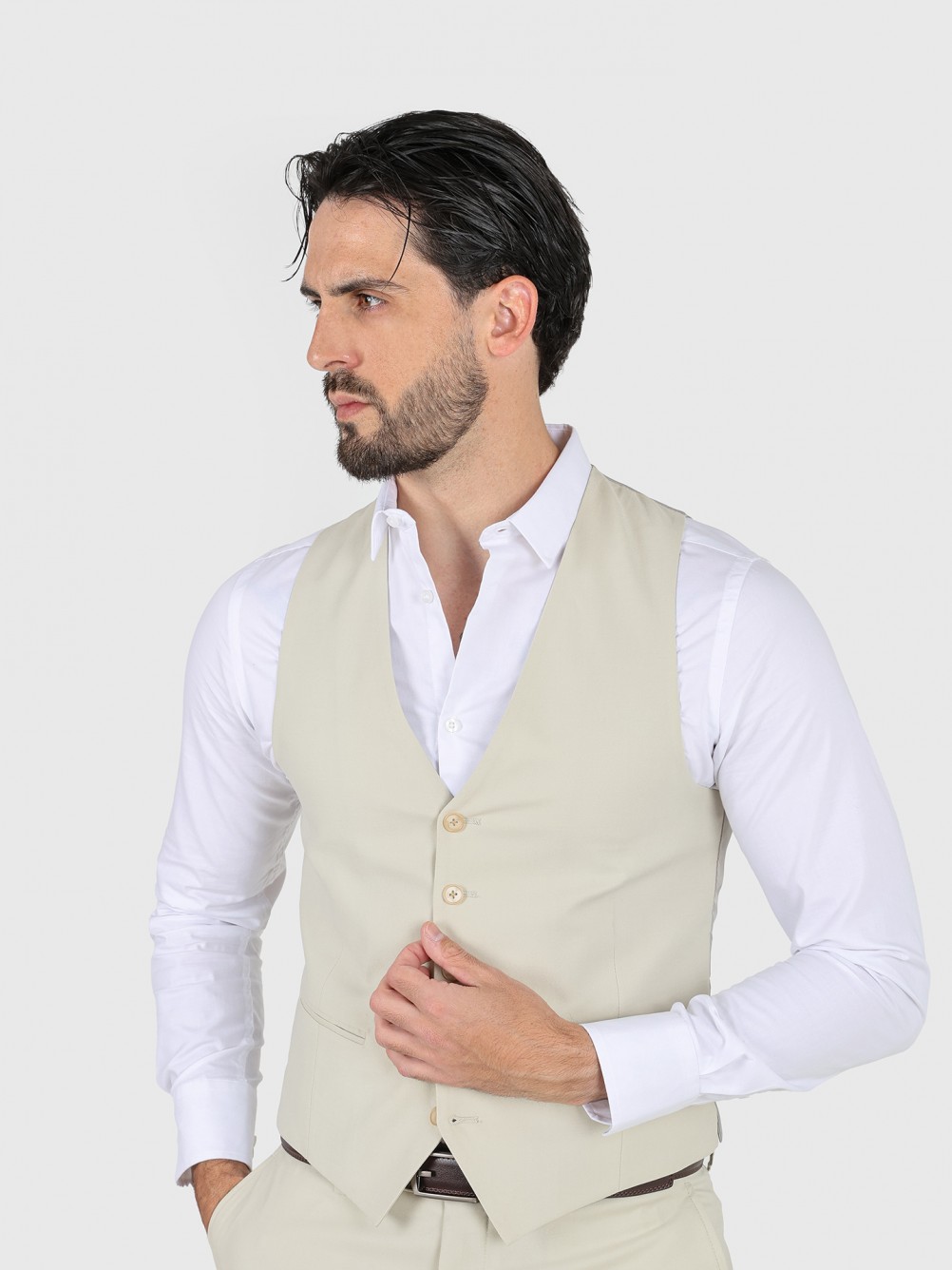 Colete cl�ssico liso slim fit