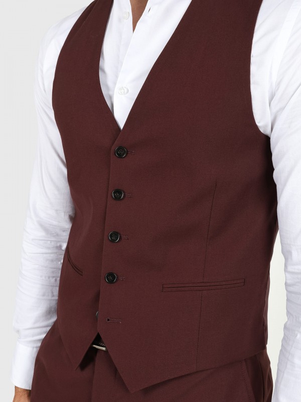 Colete clássico liso slim fit Colete clássico liso slim fit