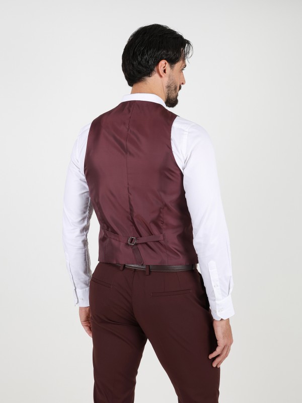 Colete clássico liso slim fit Colete clássico liso slim fit