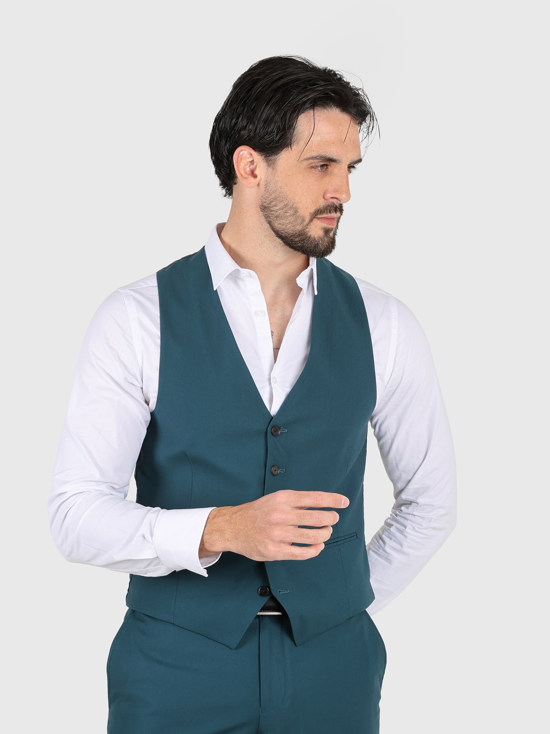 Colete clássico liso slim fit