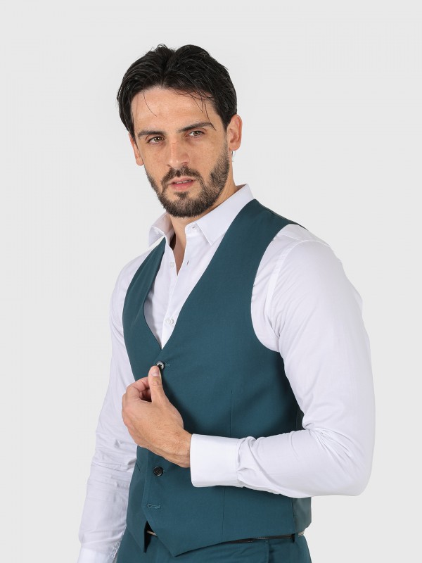 Colete clássico liso slim fit Colete clássico liso slim fit