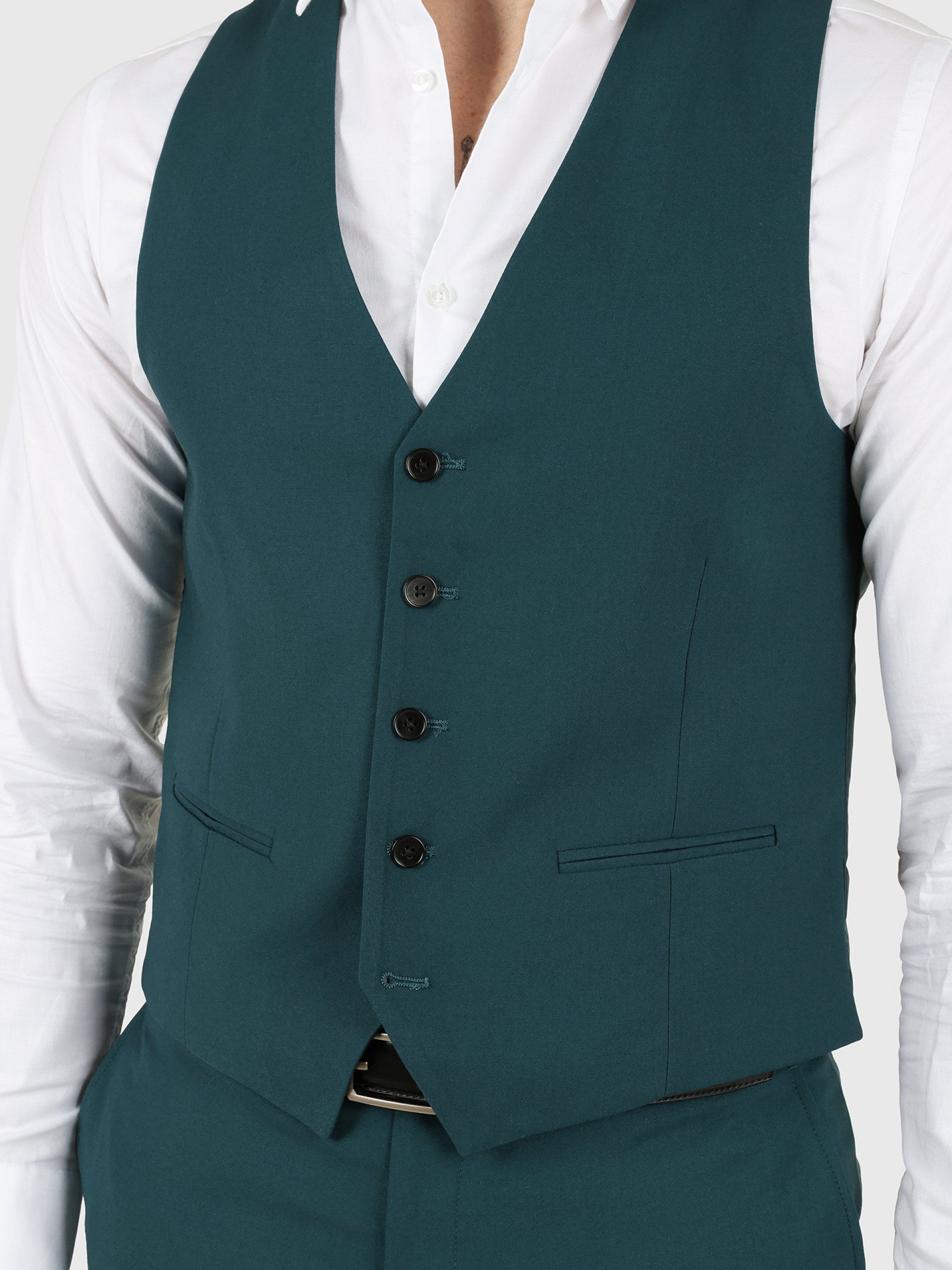 Colete clássico liso slim fit