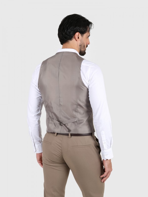 Chaleco clásico liso slim fit Chaleco clásico liso slim fit