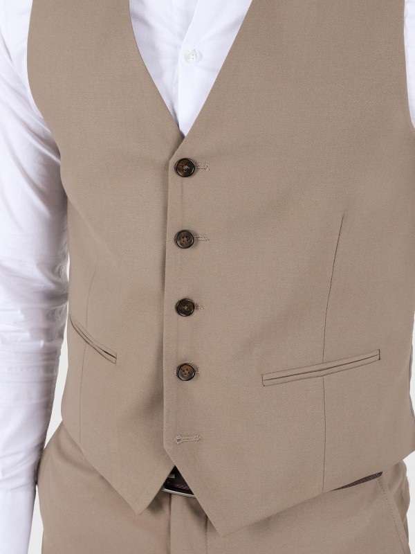 Chaleco clásico liso slim fit Chaleco clásico liso slim fit