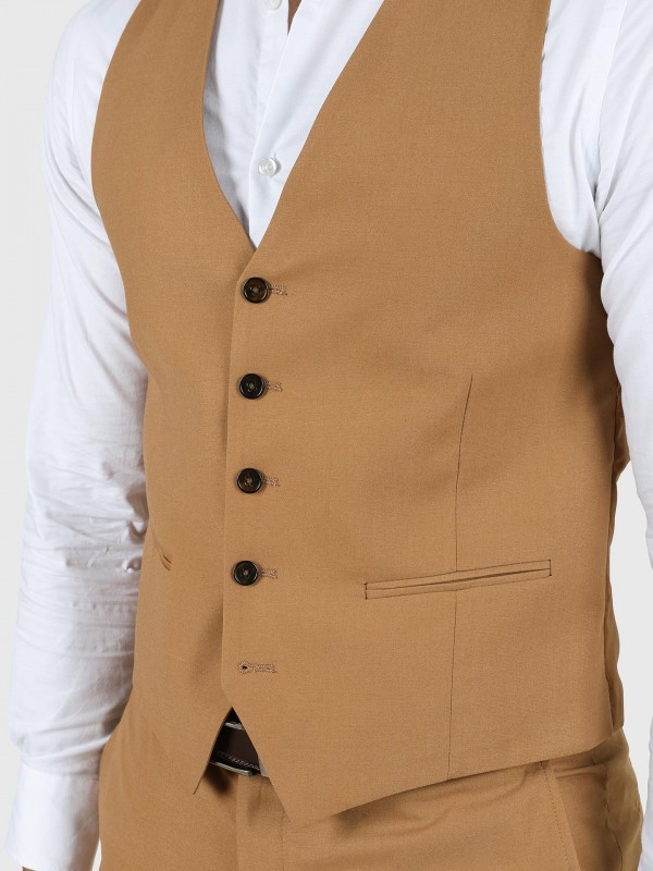 Colete clássico liso slim fit Colete clássico liso slim fit