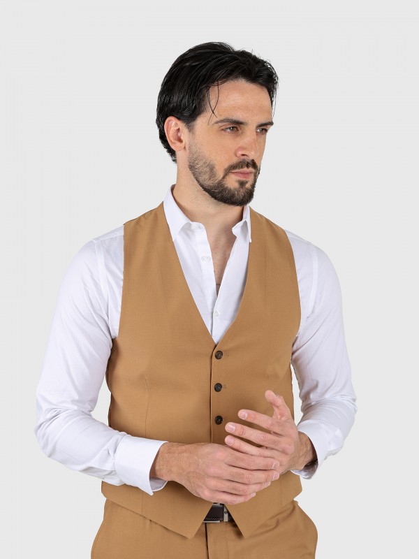 Colete clássico liso slim fit Colete clássico liso slim fit