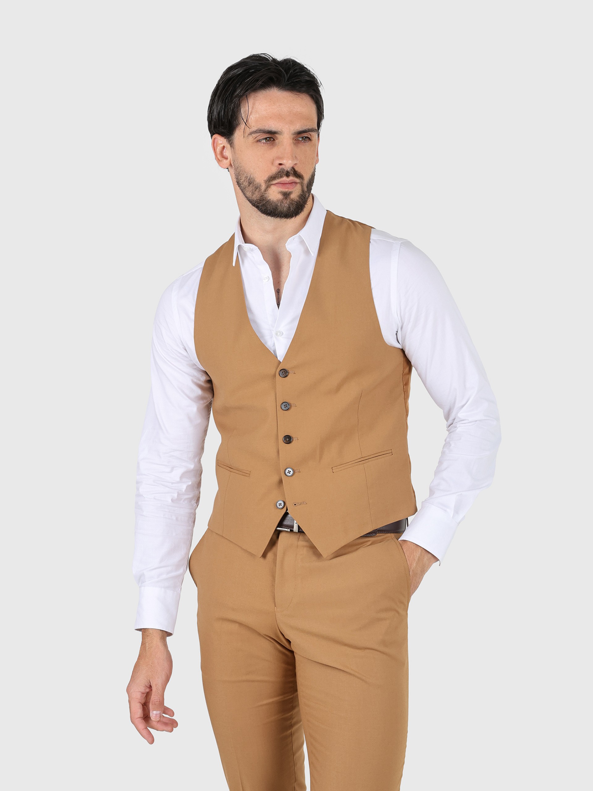 Colete clássico liso slim fit