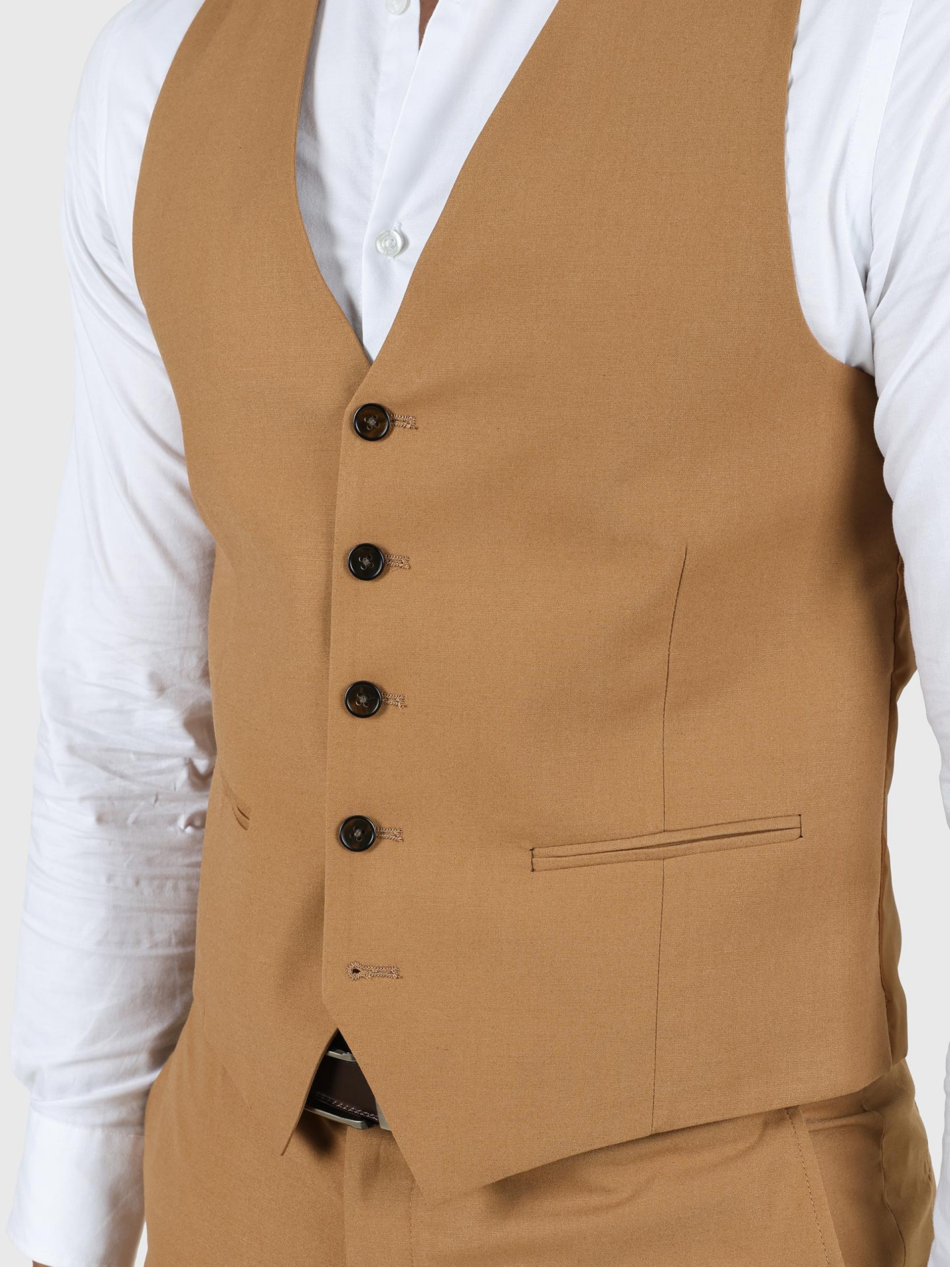 Colete clássico liso slim fit