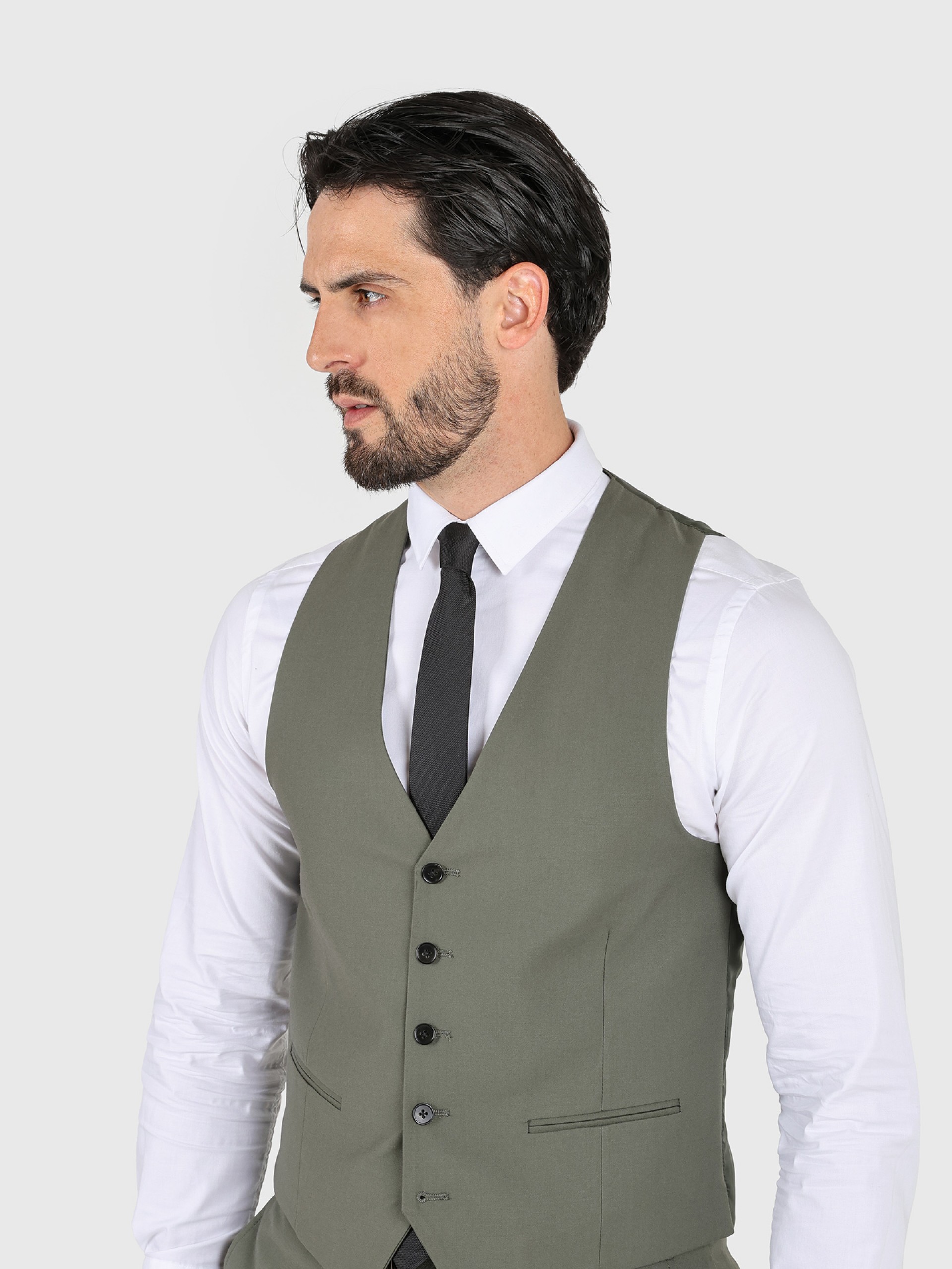 Colete clássico liso slim fit
