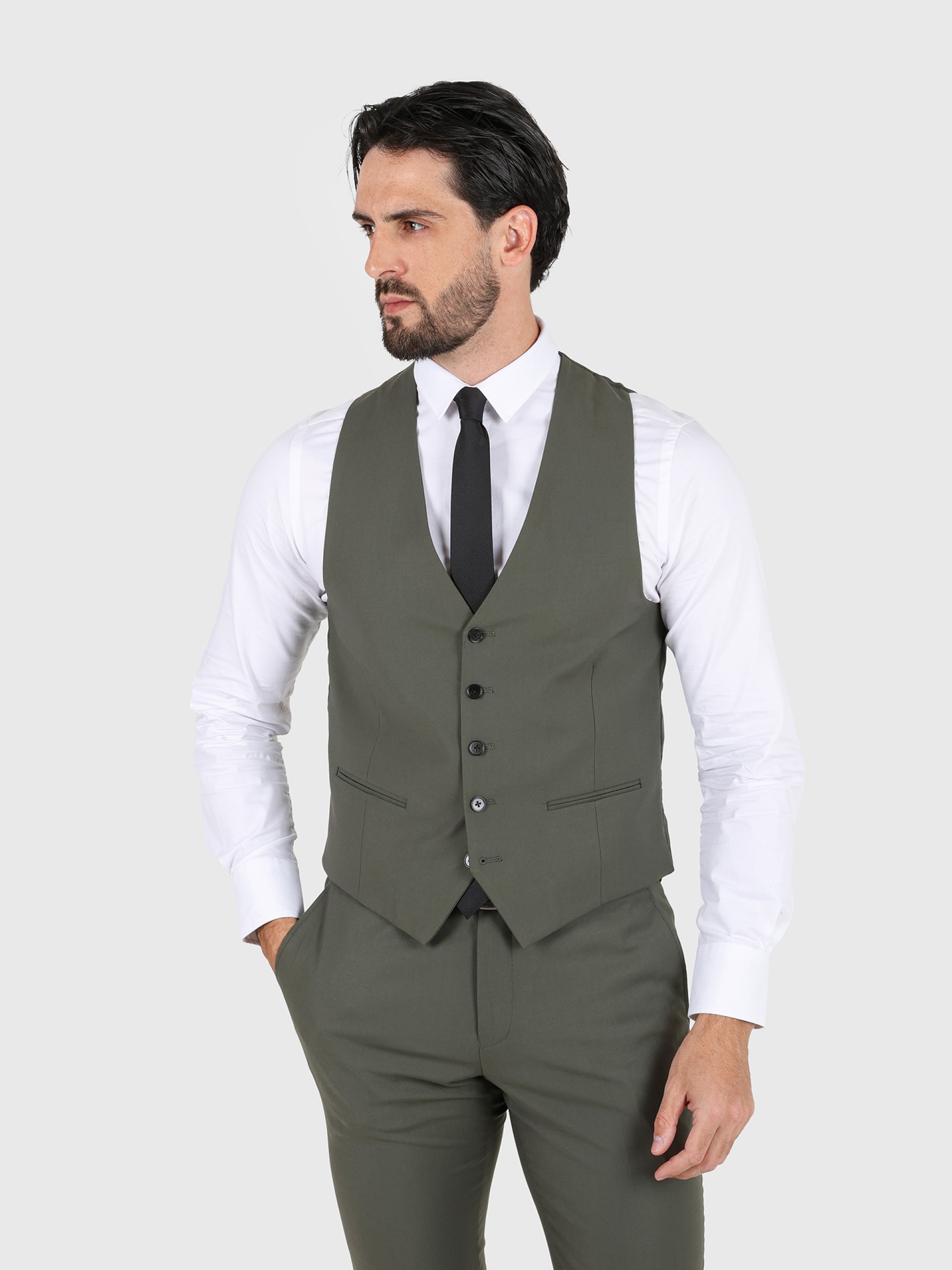 Colete clássico liso slim fit