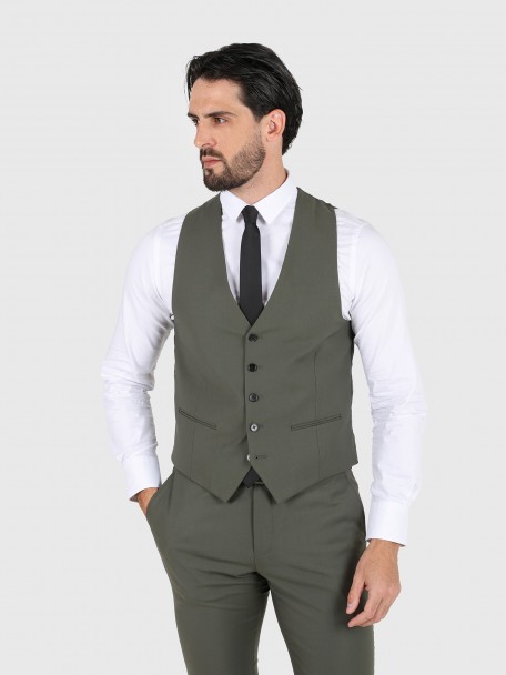 Slim fit plain classic waistcoat