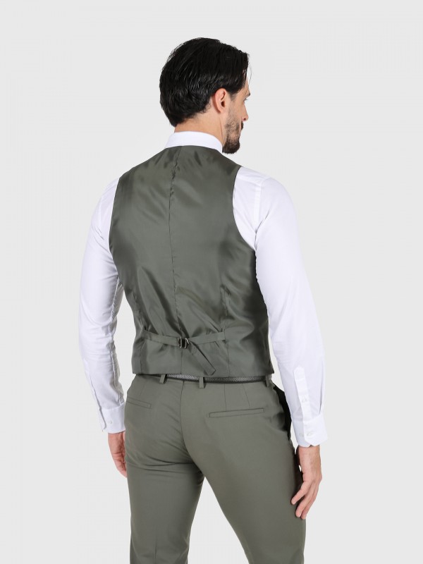 Chaleco clásico liso slim fit Chaleco clásico liso slim fit