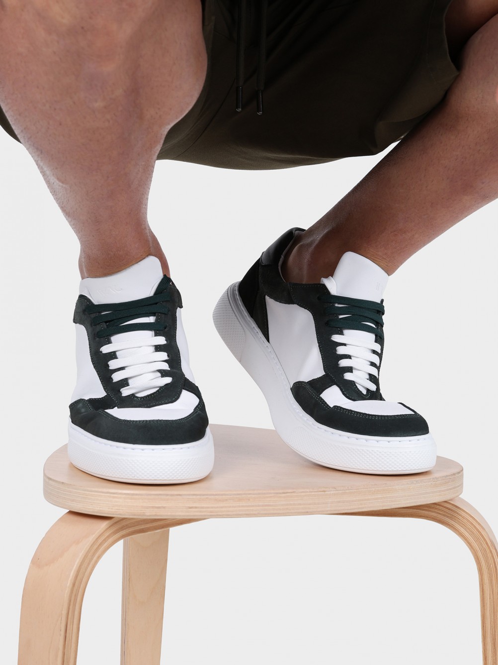 Leather combined sneakers