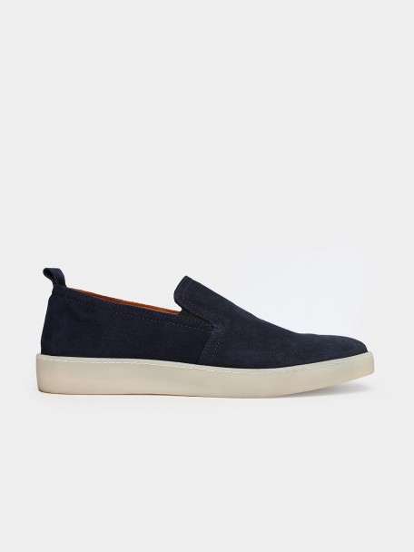 Sapato casual de pele croute
