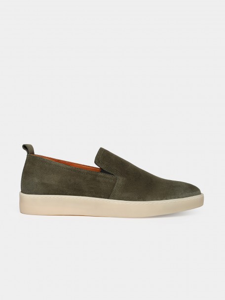 Sapato casual de pele croute