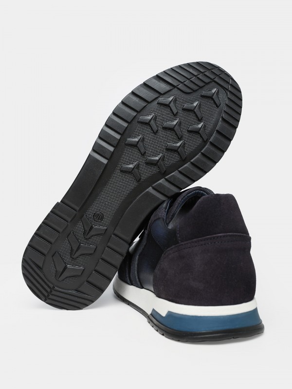 Sapatilha de pele combinada Sapatilha de pele combinada