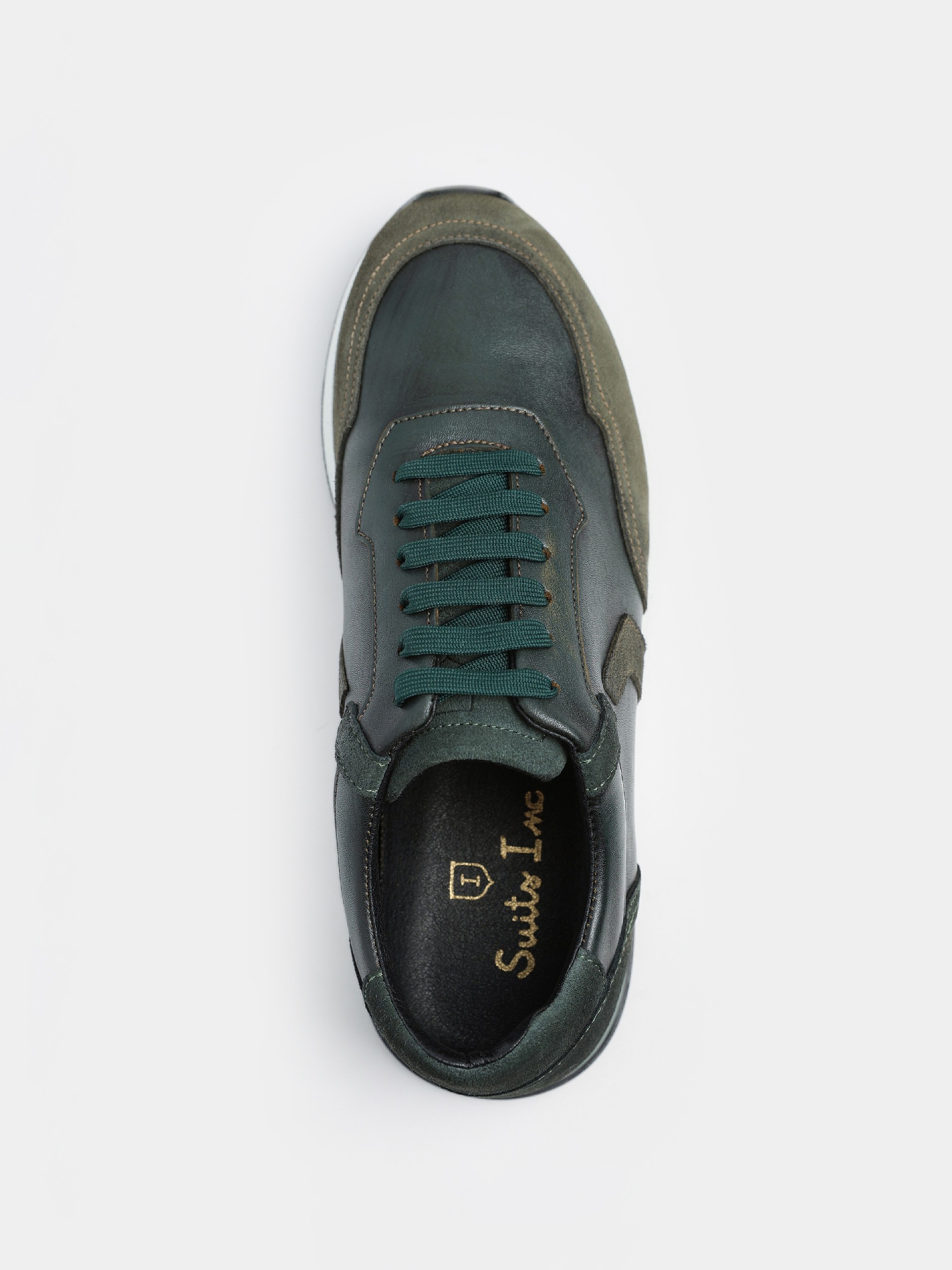 Deportivo de piel combinada