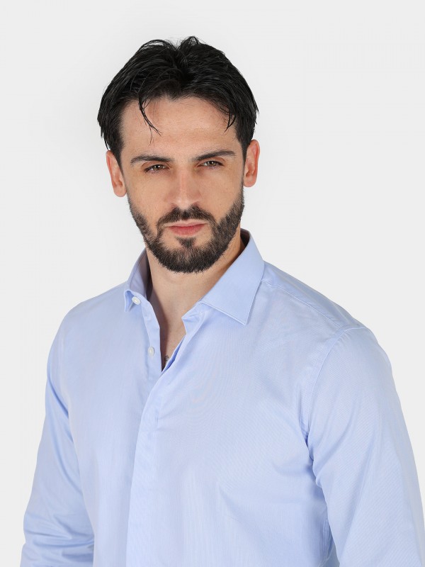 Camisa clássica lisa slim fit Camisa clássica lisa slim fit