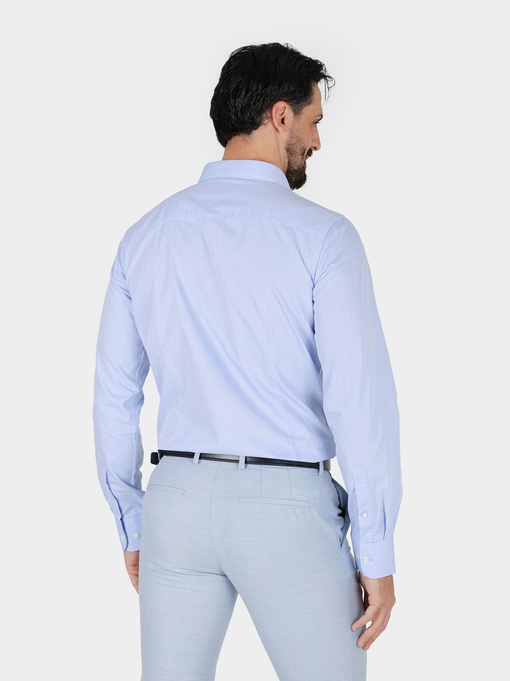 Camisa cl�ssica lisa slim fit