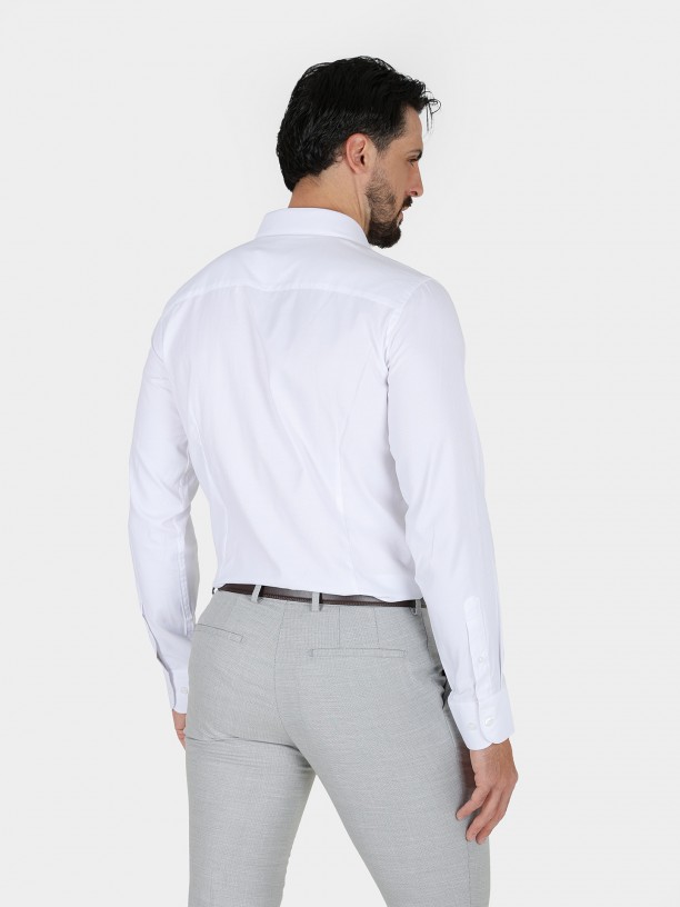 Slim fit shirt with micro pattern
