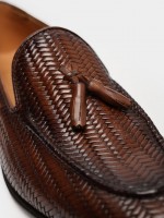Mocasín de piel con charm Mocasín de piel con charm