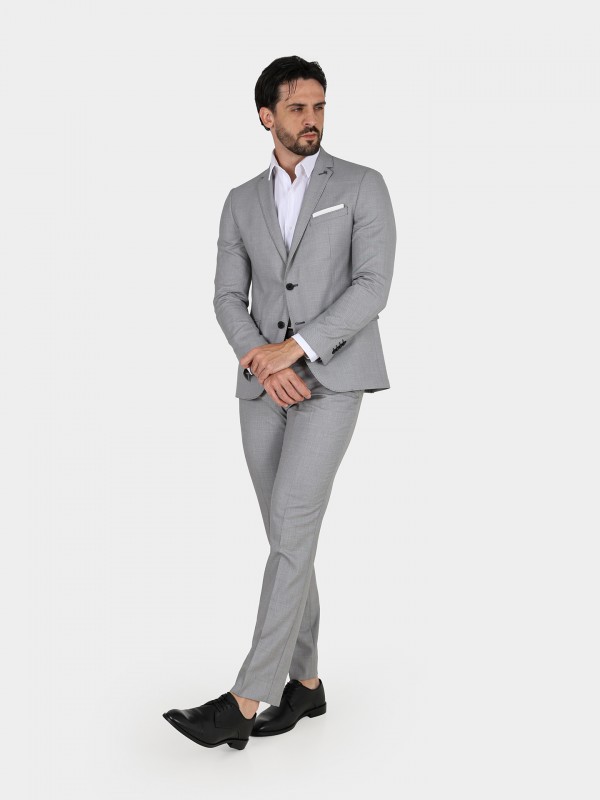 Suit with micro pattern slim fit