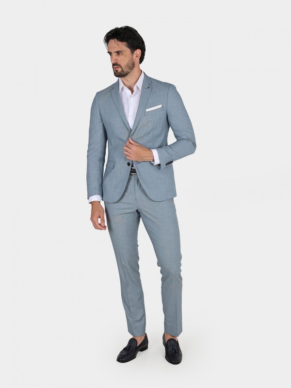 Suit with micro pattern slim fit