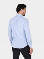Camisa lisa de linho e algod�o