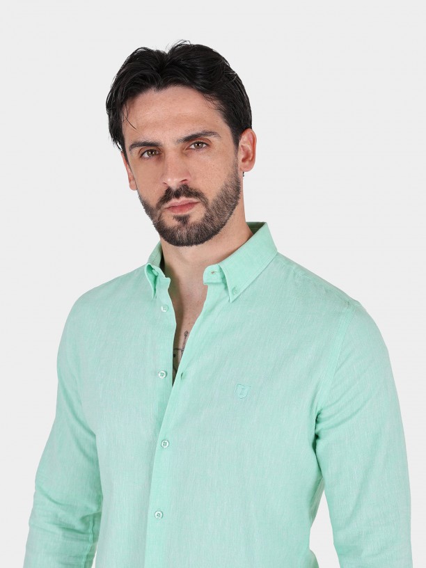Plain linen cotton shirt Plain linen cotton shirt