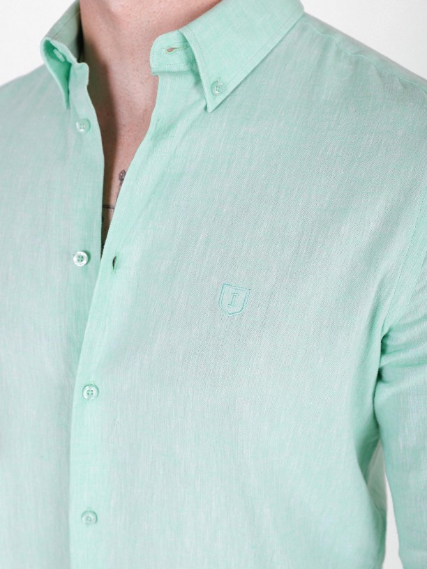 Plain linen cotton shirt Plain linen cotton shirt