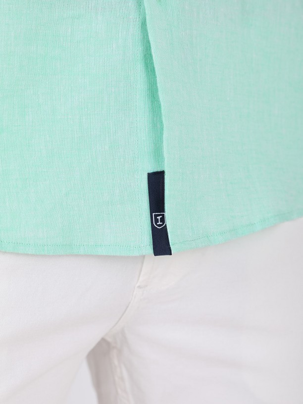 Plain linen cotton shirt Plain linen cotton shirt