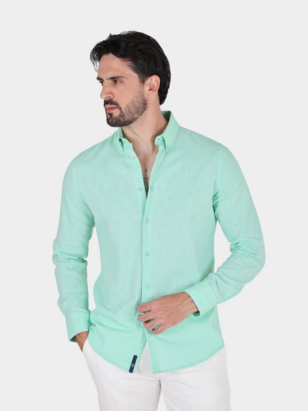Plain linen cotton shirt Plain linen cotton shirt