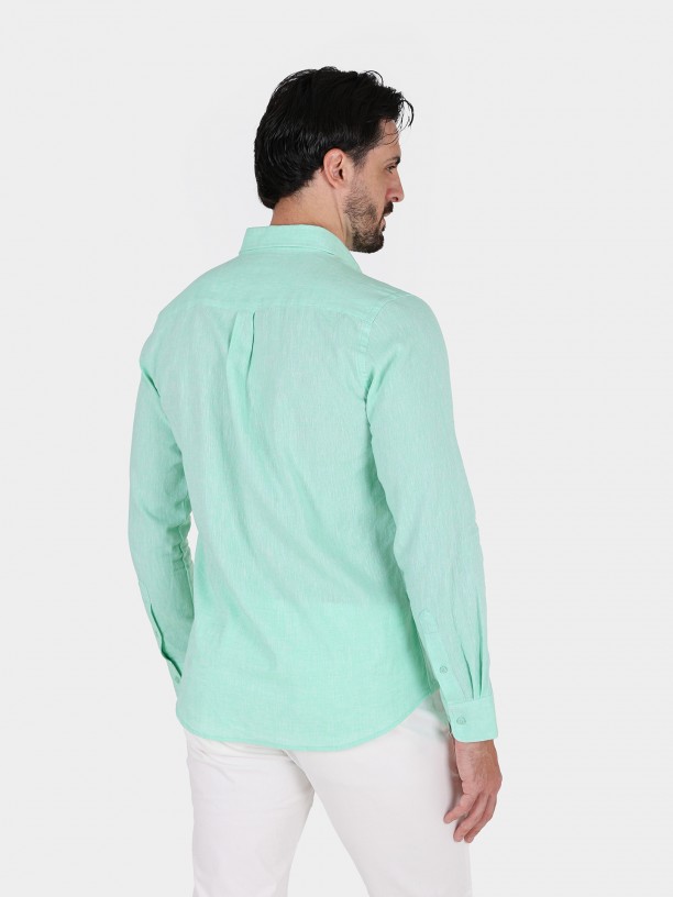 Plain linen cotton shirt Plain linen cotton shirt