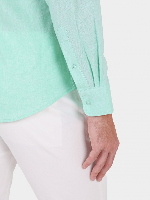 Plain linen cotton shirt Plain linen cotton shirt