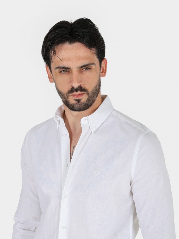 Plain linen cotton shirt Plain linen cotton shirt