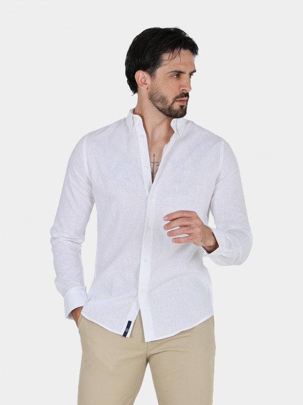 Plain linen cotton shirt Plain linen cotton shirt